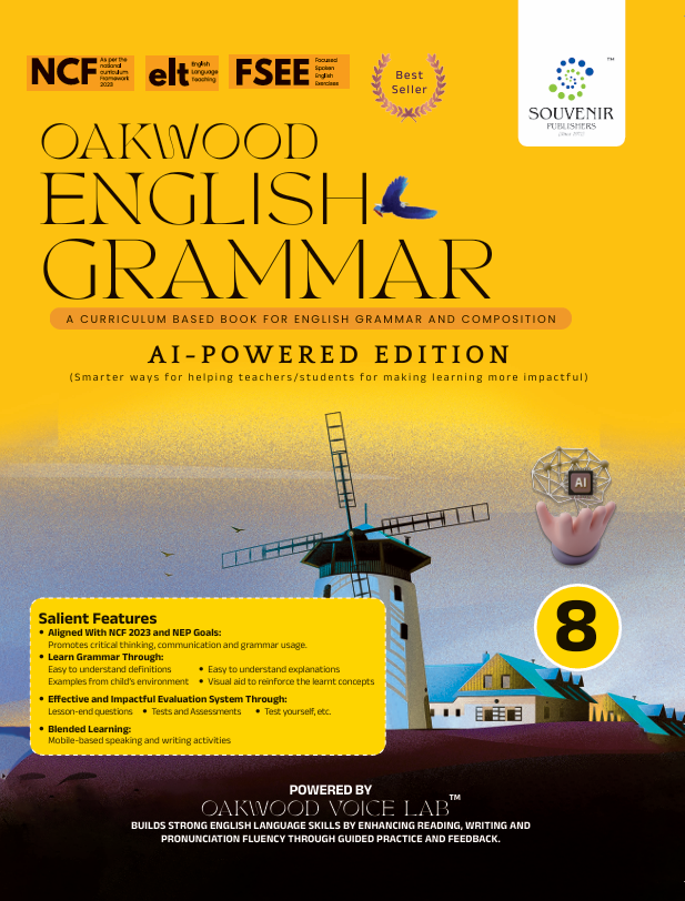 Oakwood English Grammar Class-8 cover